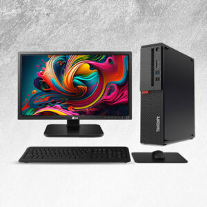 POSTAZIONE COMPLETA PC LENOVO M710S SFF INTEL I5 6500U RAM 16GB SSD 256GB WINDOWS 11 PRO + MONITOR LG 22" MB37PU-B 1920X1080 FULL HD + KIT TASTIERA E MOUSE