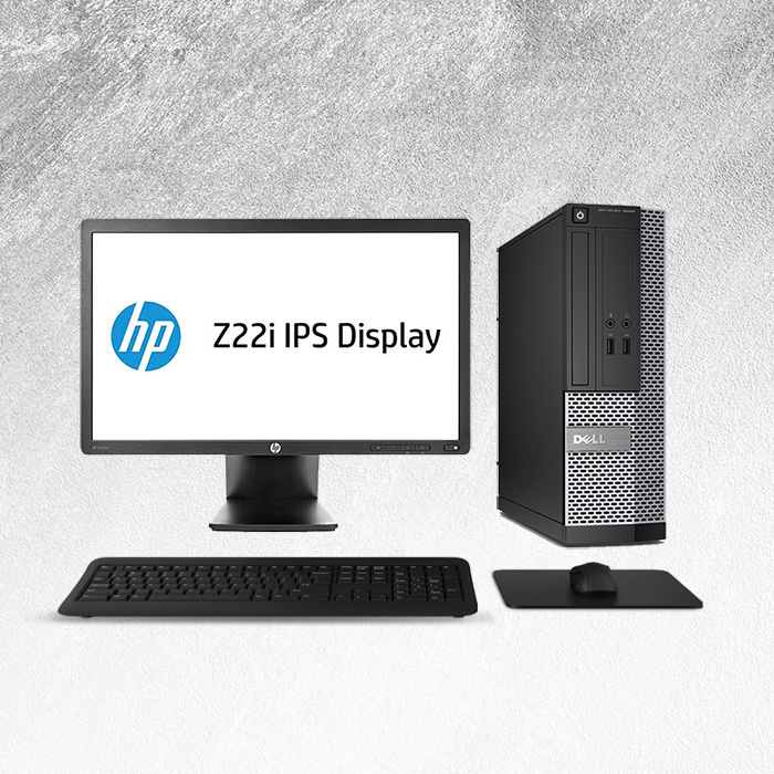 POSTAZIONE COMPLETA PC DELL OPTIPLEX 3020 SFF INTEL I3 4130 RAM 8GB SSD 256GB WINDOWS 10 PRO + MONITOR HP 22" Z22IPS 1920X1080 FULL HD + KIT TASTIERA E MOUSE