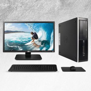 POSTAZIONE COMPLETA PC HP COMPAQ 6200 PRO SFF INTEL I3 2100 RAM 8GB SSD 128GB + HDD 500GB DVD/RW WINDOWS 10 PRO+MONITOR LG 22MB37PU-B 22″1920X1080 FULL HD LED