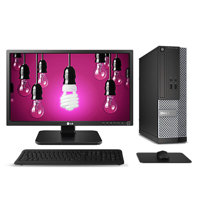 POSTAZIONE COMPLETA PC DELL OPTIPLEX 3020 SFF INTEL I7 4770 RAM 16GB SSD 256GB WINDOWS 11 PRO + MONITOR LG 22" MB37PU-B 1920X1080 FULL HD + KIT TASTIERA E MOUSE - immagine 4