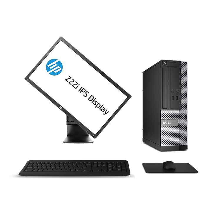POSTAZIONE COMPLETA PC DELL OPTIPLEX 3020 SFF INTEL I3 4130 RAM 8GB SSD 256GB WINDOWS 10 PRO + MONITOR HP 22" Z22IPS 1920X1080 FULL HD + KIT TASTIERA E MOUSE - immagine 3