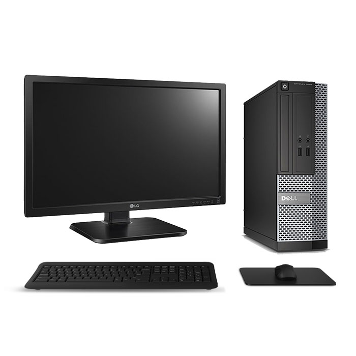 POSTAZIONE COMPLETA PC DELL OPTIPLEX 3020 SFF INTEL I7 4770 RAM 16GB SSD 256GB WINDOWS 11 PRO + MONITOR LG 22" MB37PU-B 1920X1080 FULL HD + KIT TASTIERA E MOUSE - immagine 2