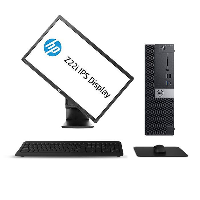 POSTAZIONE COMPLETA PC DELL OPTIPLEX 5070 SFF INTEL I5 9500U RAM 16GB SSD 256GB WINDOWS 11 PRO +MONITOR HP Z22I 22″ 1920X1080 FULL HD - immagine 2
